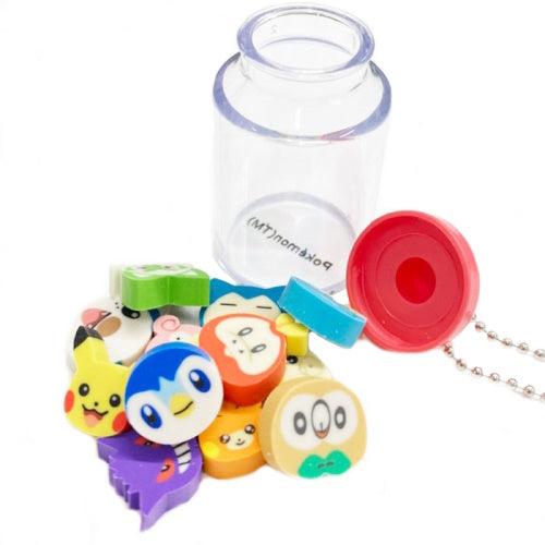 Pokemon Tsume Tsume Eraser Series Vol. 02 Ensky 12 Mini Erasers In Bottle
