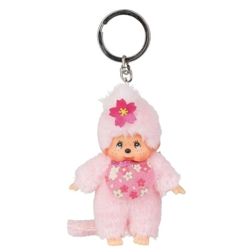 Monchhichi Plush Mascot Cherry Blossom Sekiguchi 5.5-Inch Plush Key Chain
