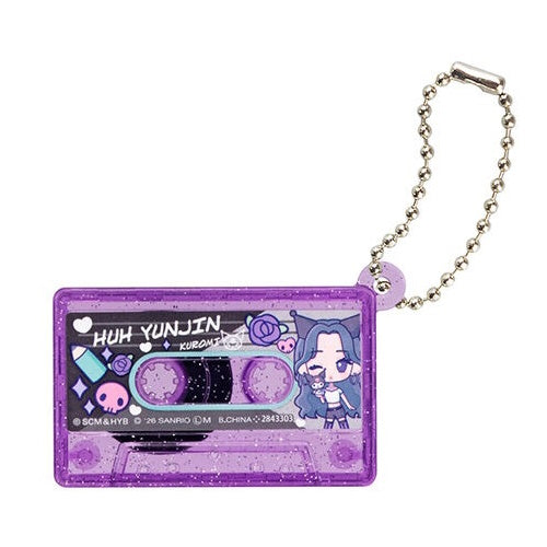 LE SSERAFIM x Sanrio Characters Cassette Tape Mascot Bandai 2-Inch Key Chain