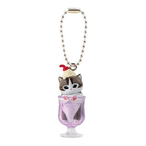 Mofusand Cat In Cream Soda Swing Mascot Series Bandai 2-Inch Key Chain