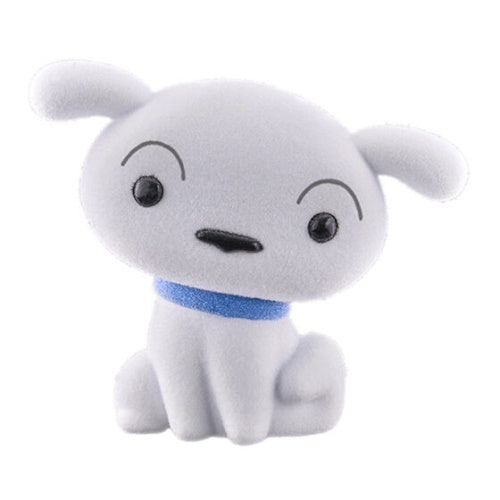 Crayon Shin Chan Flocked Shiro Series Bandai 2-Inch Mini-Figure
