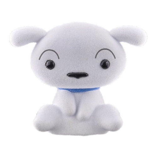 Crayon Shin Chan Flocked Shiro Series Bandai 2-Inch Mini-Figure