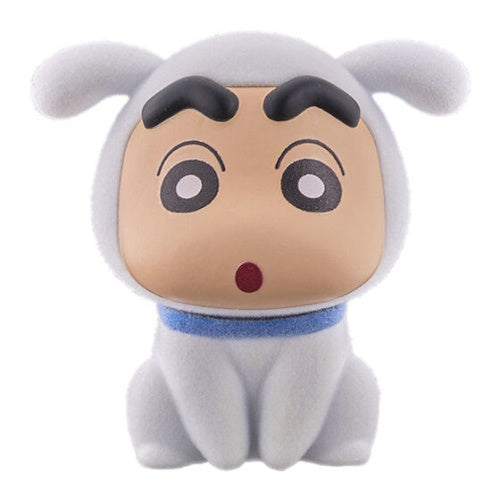 Crayon Shin Chan Flocked Shiro Series Bandai 2-Inch Mini-Figure