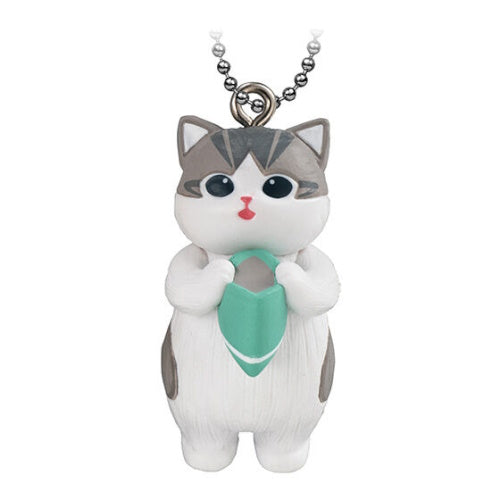 Mofusand Nyan Begging Cat Ball Chain Mascot Bandai 2-Inch Key Chain