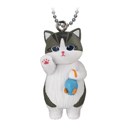 Mofusand Nyan Begging Cat Ball Chain Mascot Bandai 2-Inch Key Chain