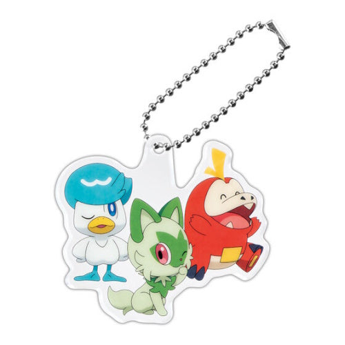 Pokemon Starter Trio Acrylic Key Chain Series Bandai 2-Inch Key Chain