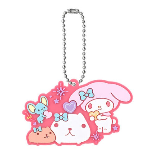 Sanrio x Capybara-San 20th Rubber Mascot Bandai 2-Inch Key Chain