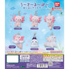Inahoyura Illustrated Axolotl Dangler Mascot Series Bandai 1-Inch Key Chain