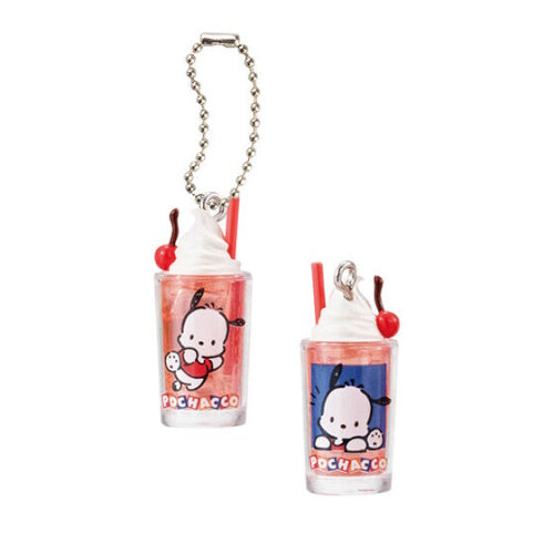 Sanrio Characters Retro Glass Miniature Charm Bandai 1-Inch Key Chain