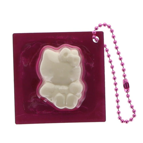 Sanrio Hello Kitty QBB Die Cut Cheese Mascot Series Benelic 2-Inch Key Chain