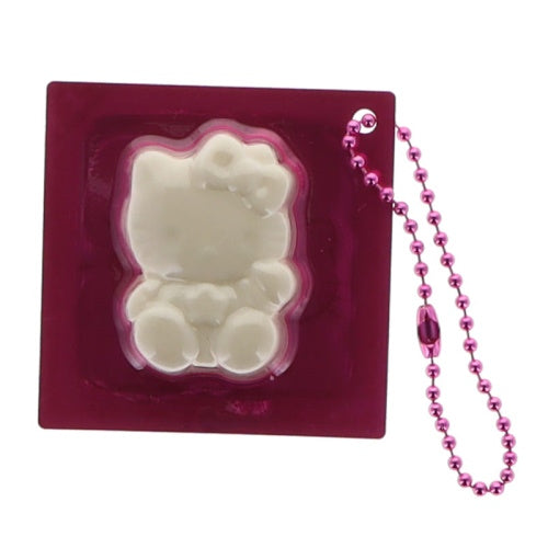 Sanrio Hello Kitty QBB Die Cut Cheese Mascot Series Benelic 2-Inch Key Chain