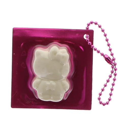 Sanrio Hello Kitty QBB Die Cut Cheese Mascot Series Benelic 2-Inch Key Chain