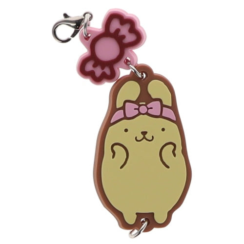Sanrio Pompompurin Connecting Rubber Mascot Series Vol. 01 Benelic 2-Inch Key Chain