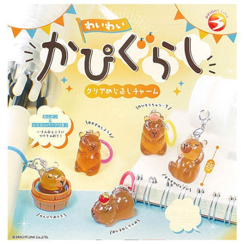 Capybara Clear Mascot Dangler Series Bright Link 1-Inch Key Chain