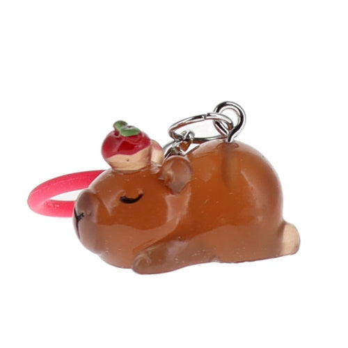 Capybara Clear Mascot Dangler Series Bright Link 1-Inch Key Chain