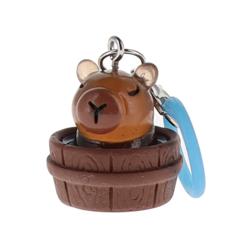 Capybara Clear Mascot Dangler Series Bright Link 1-Inch Key Chain