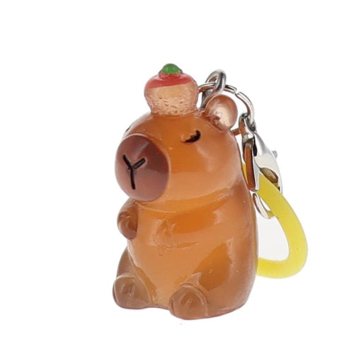 Capybara Clear Mascot Dangler Series Bright Link 1-Inch Key Chain
