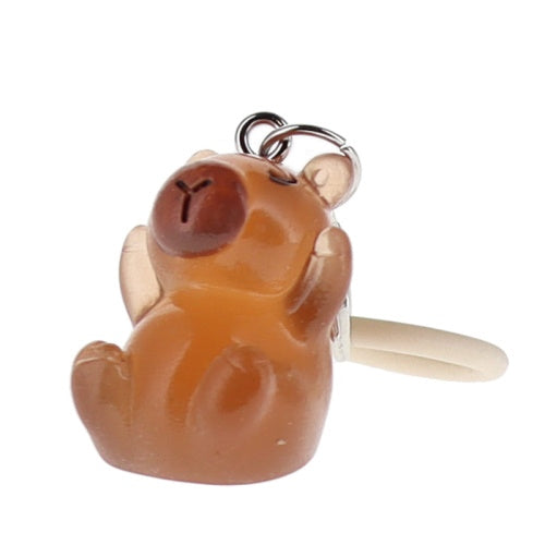 Capybara Clear Mascot Dangler Series Bright Link 1-Inch Key Chain