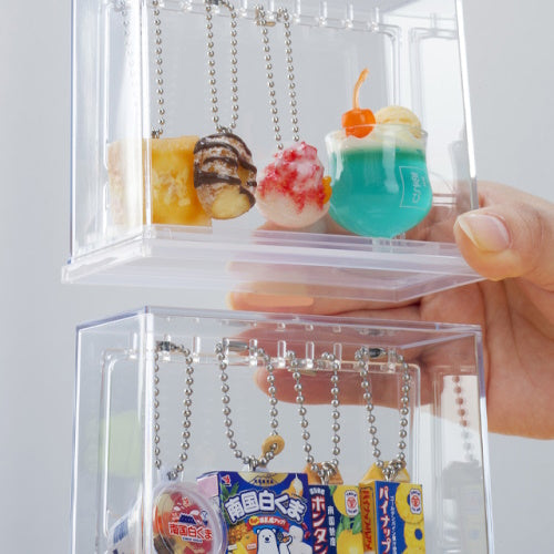Gacha Capsule Mini Key Chain Inomata Stacking Acrylic Display Case