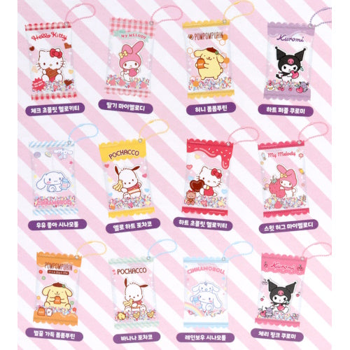 Sanrio Characters Shaka Shaka Candy Inspired Key Chain Handeul 2-Inch Collectible