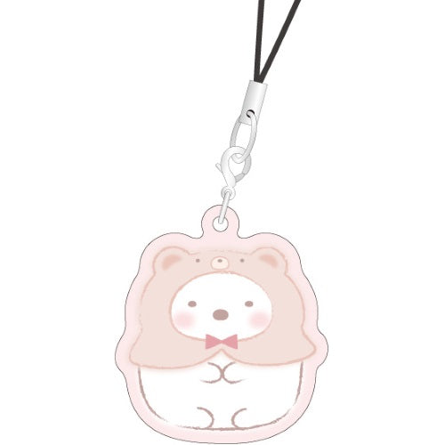 San-x Sumikko Gurashi Ouchi De Kuma Cafe Metal Charm Strap Xebec 1-Inch Key Chain