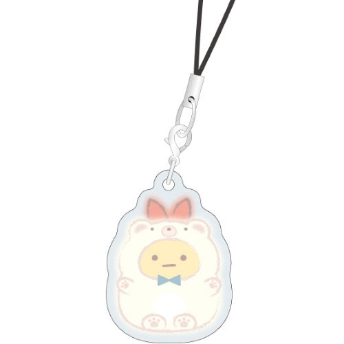 San-x Sumikko Gurashi Ouchi De Kuma Cafe Metal Charm Strap Xebec 1-Inch Key Chain