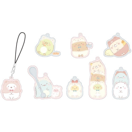San-x Sumikko Gurashi Ouchi De Kuma Cafe Metal Charm Strap Xebec 1-Inch Key Chain