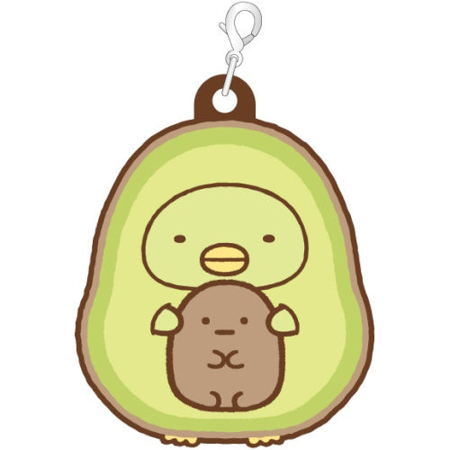 San-x Sumikko Gurashi Tabemono Okoku Rubber Charm Xebec 1.5-Inch Key Chain