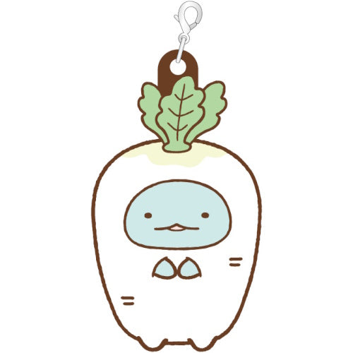 San-x Sumikko Gurashi Tabemono Okoku Rubber Charm Xebec 1.5-Inch Key Chain