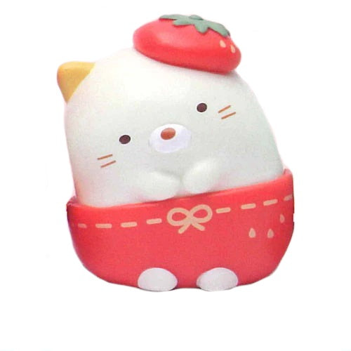 San-x Sumikko Gurashi Side By Side Strawberry Outfit IP4 2-Inch Collectible Toy