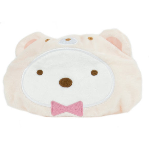 San-x Sumikko Gurashi Fluffy Face Zippered Pouch IP4 4-Inch Collectible