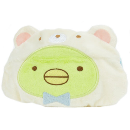 San-x Sumikko Gurashi Fluffy Face Zippered Pouch IP4 4-Inch Collectible