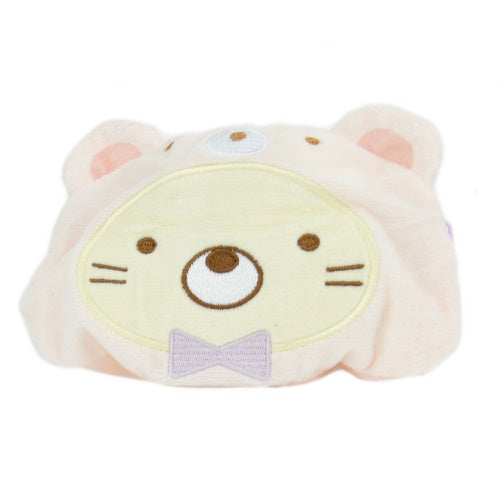 San-x Sumikko Gurashi Fluffy Face Zippered Pouch IP4 4-Inch Collectible