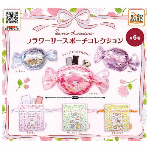 Sanrio Characters Flower Wreath Pouch Collection IP4 5-Inch Collectible Toy