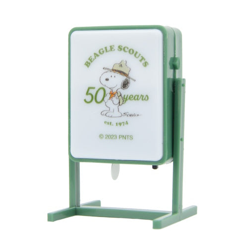 Peanuts Snoopy Beagle Scout 50th Anniversary Light Up Signboard IP4 3-Inch Collectible