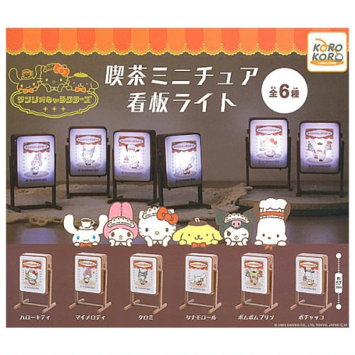Sanrio Characters Light Up Cafe Signboard IP4 3-Inch Collectible Toy