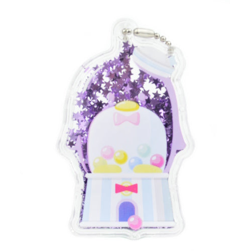 Sanrio Characters Tuxedo Sam Shaker Glitter Key Chain IP4 2-Inch Collectible