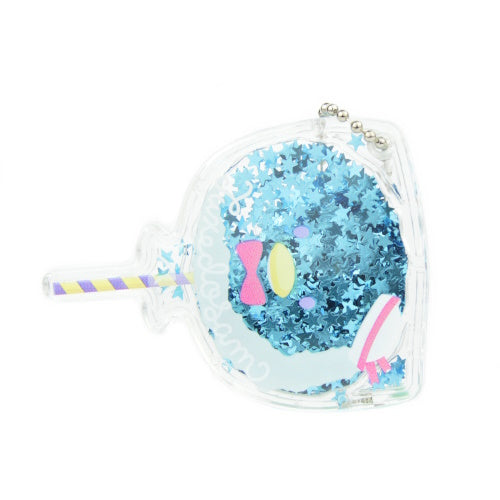 Sanrio Characters Tuxedo Sam Shaker Glitter Key Chain IP4 2-Inch Collectible