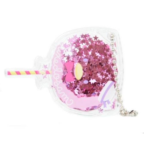 Sanrio Characters Tuxedo Sam Shaker Glitter Key Chain IP4 2-Inch Collectible