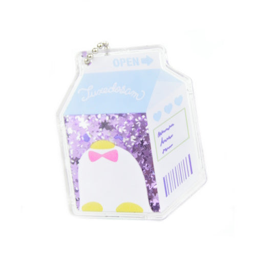 Sanrio Characters Tuxedo Sam Shaker Glitter Key Chain IP4 2-Inch Collectible