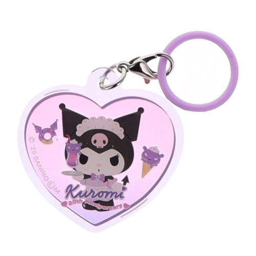 Sanrio Characters Kuromi My Dream Plump Heart Charm IP4 1.5-Inch Key Chain