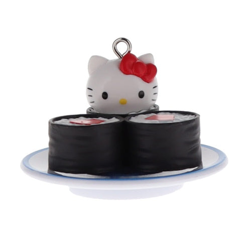 Sanrio Characters Sushi With Plate Mascot IP4 1.5-Inch Key Chain