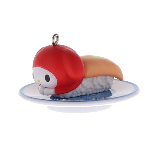 Sanrio Characters Sushi With Plate Mascot IP4 1.5-Inch Key Chain