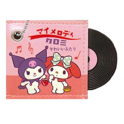Sanrio Characters Record Shaped Ball Chain K Company 1.5-Inch Collectible Key Chain