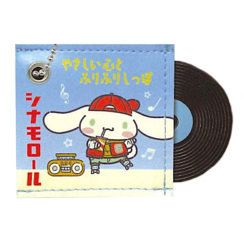 Sanrio Characters Record Shaped Ball Chain K Company 1.5-Inch Collectible Key Chain