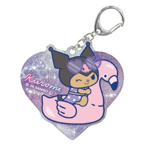 Sanrio Characters Night Party Glitter Key Chain Series Kamio Japan 2-Inch Key Chain