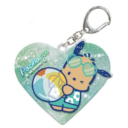 Sanrio Characters Night Party Glitter Key Chain Series Kamio Japan 2-Inch Key Chain