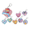 Sanrio Characters Night Party Glitter Key Chain Series Kamio Japan 2-Inch Key Chain