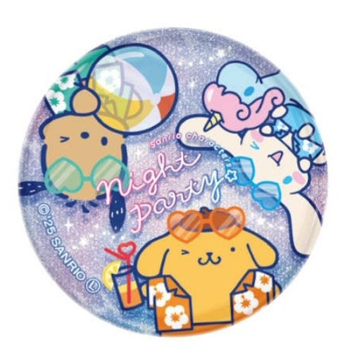 Sanrio Characters Night Party Glitter Can Badge Series Kamio Japan 2-Inch Pin