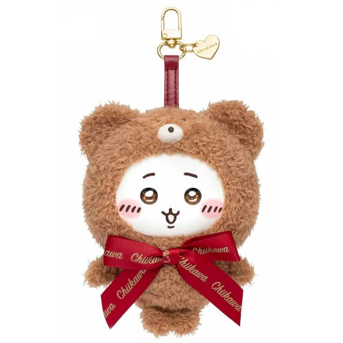 Chiikawa Teddy Bear Plush Pendant Series Kiramekko 4-Inch Key Chain